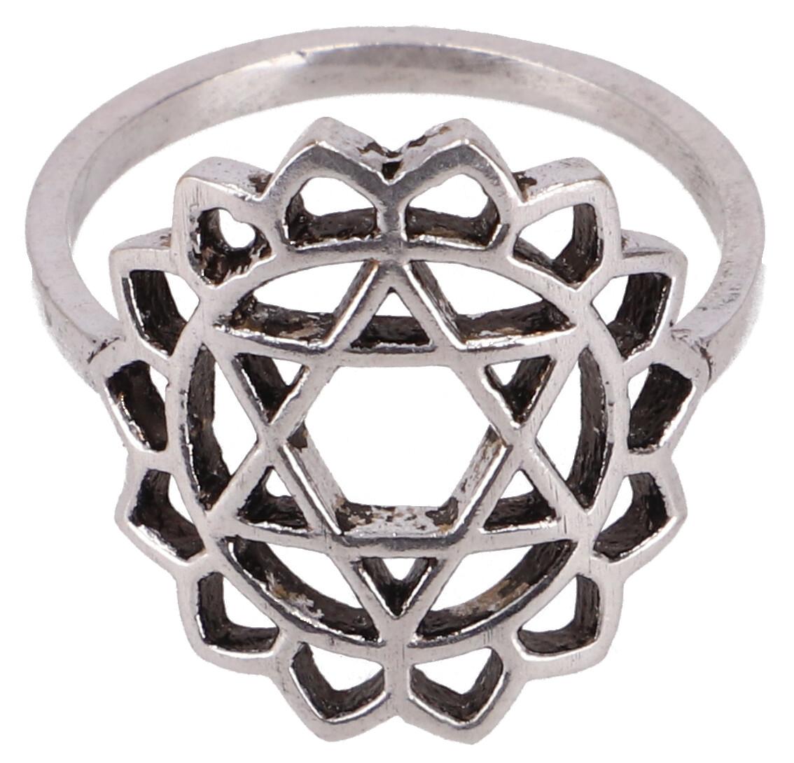 Herz Chakra Ring silber