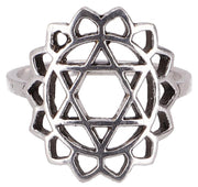 Herz Chakra Ring silber