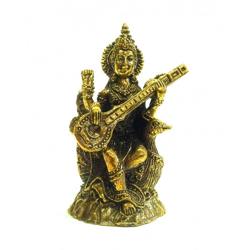 Saraswati aus Messing