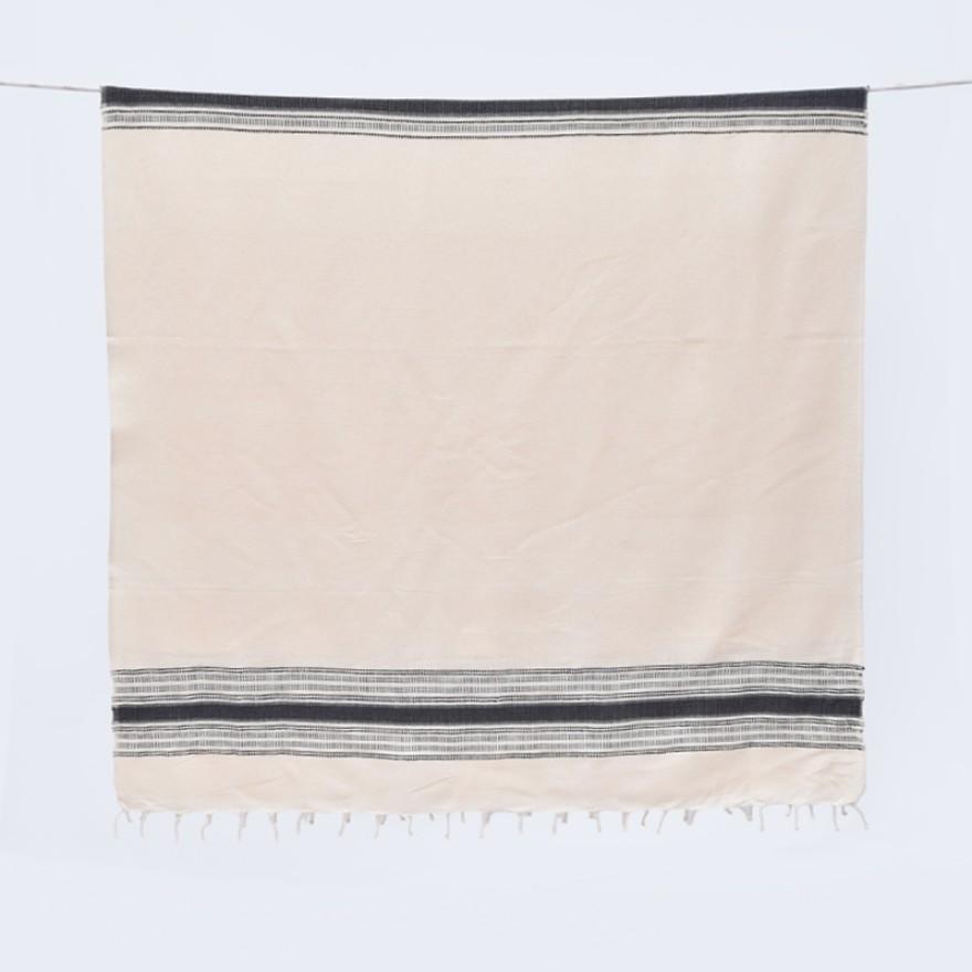 Fouta Saunatuch Strandtuch aus 100% grober Baumwolle mit gewebtem Muster 1m x 2m