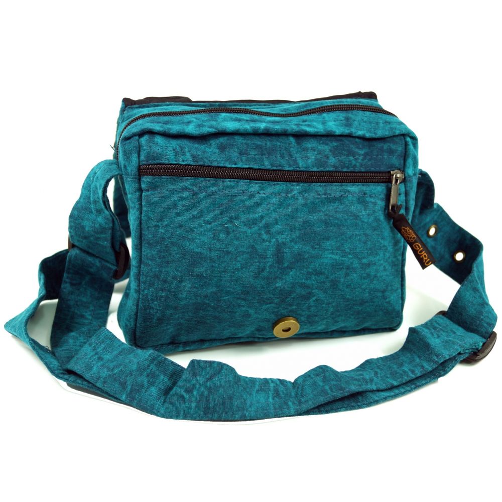 Schultertasche Tree of Life in petrol innen