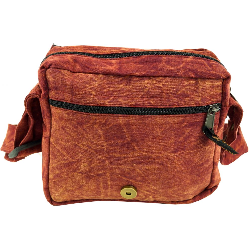 Schultertasche Tree of Life in rostrot innen