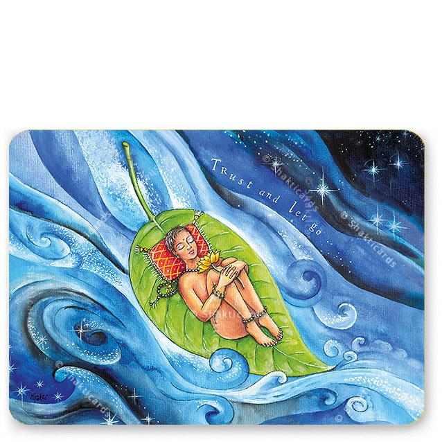 Yoga Postkarte Shakti Card Trust and let go