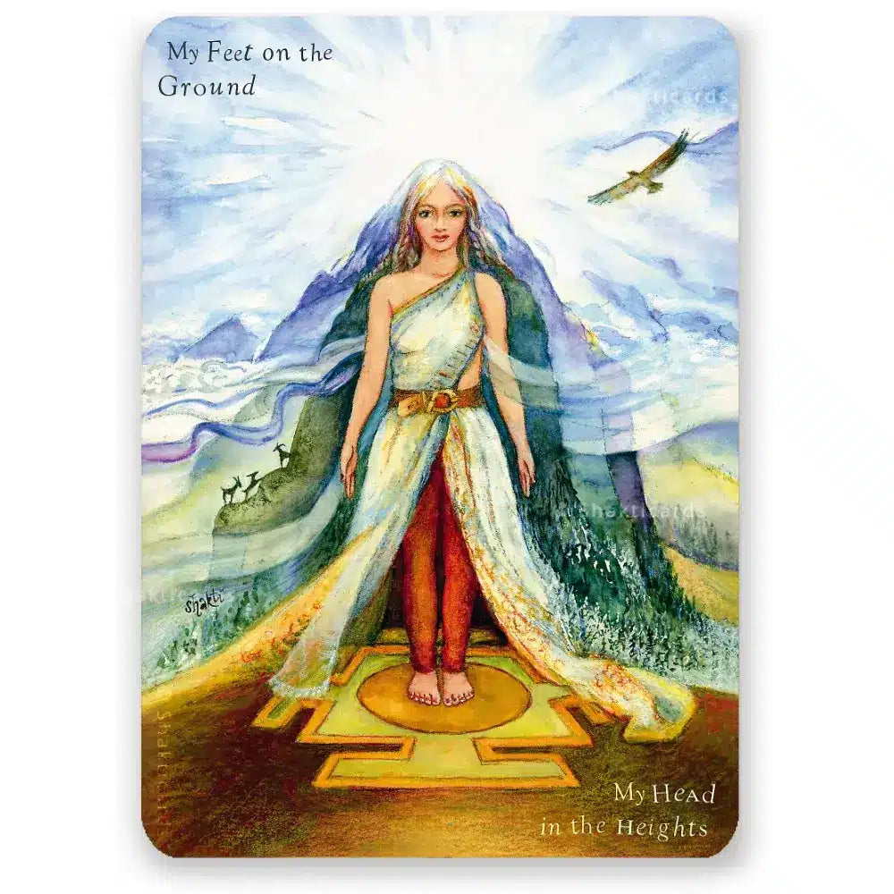 Stabilität, Erdung, Shakticard Baum Yoga Postkarte