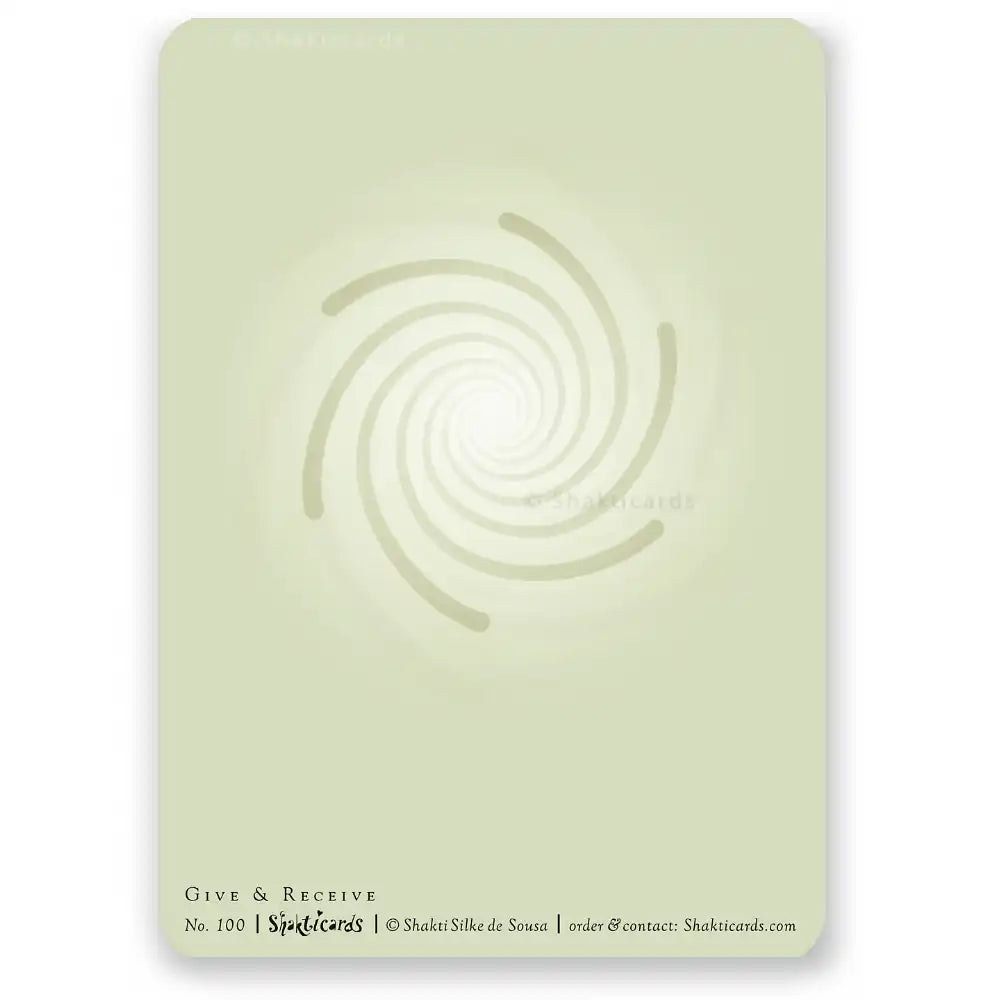Shakticard 100 Give and Receive Rueckseite