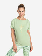 Yoga Shirt gruen Baumwolle