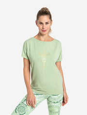Yoga Shirt gruen Baumwolle