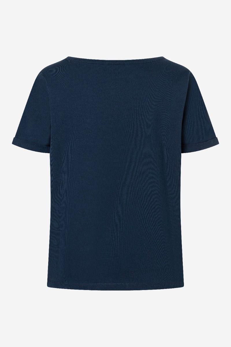 Yoga Shirt Eka Padma tiefblau Rueckseite