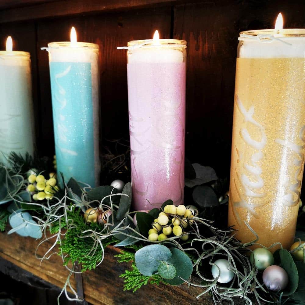 Sign Kerzen Adventsgesteck