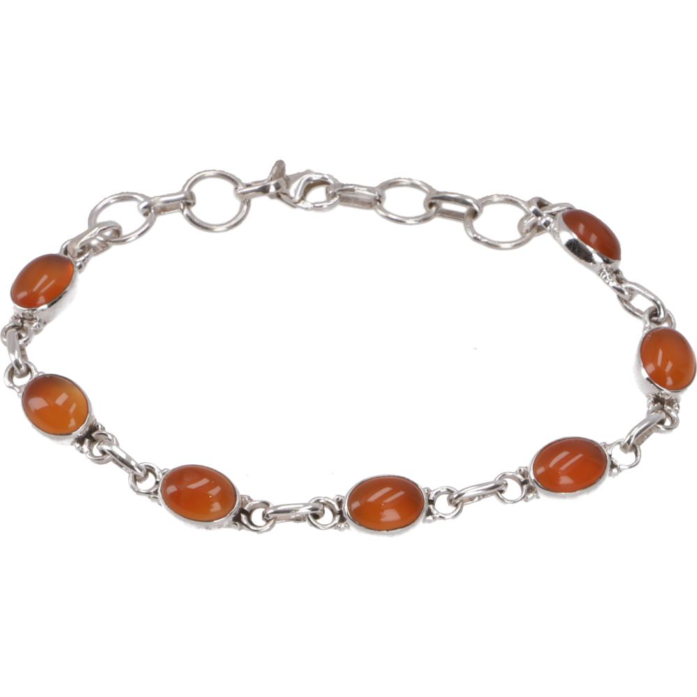 Silberarmband Karneol