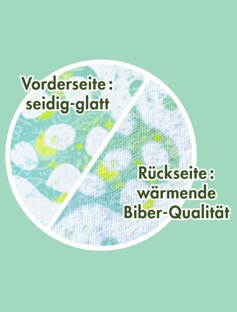 Biber Bettwäsche Spirit of Om Green Dream zwei Seiten