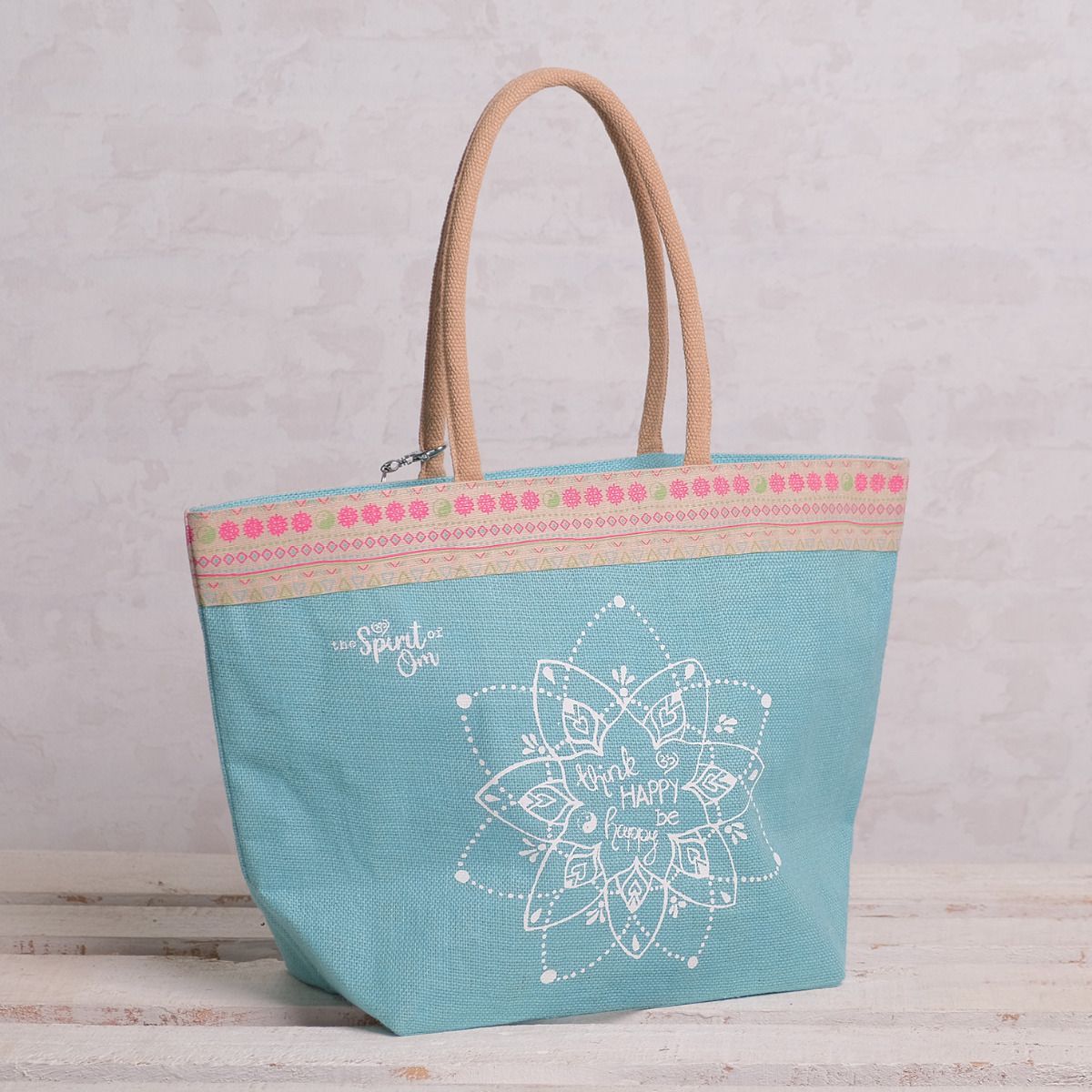 Spirit of Om Ladyshopper hellblau mit Mandala
