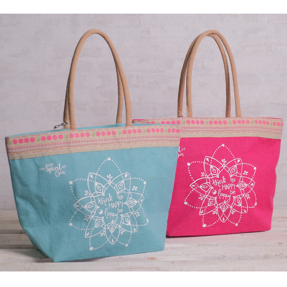Spirit of Om Ladyshopper hellblau und pink