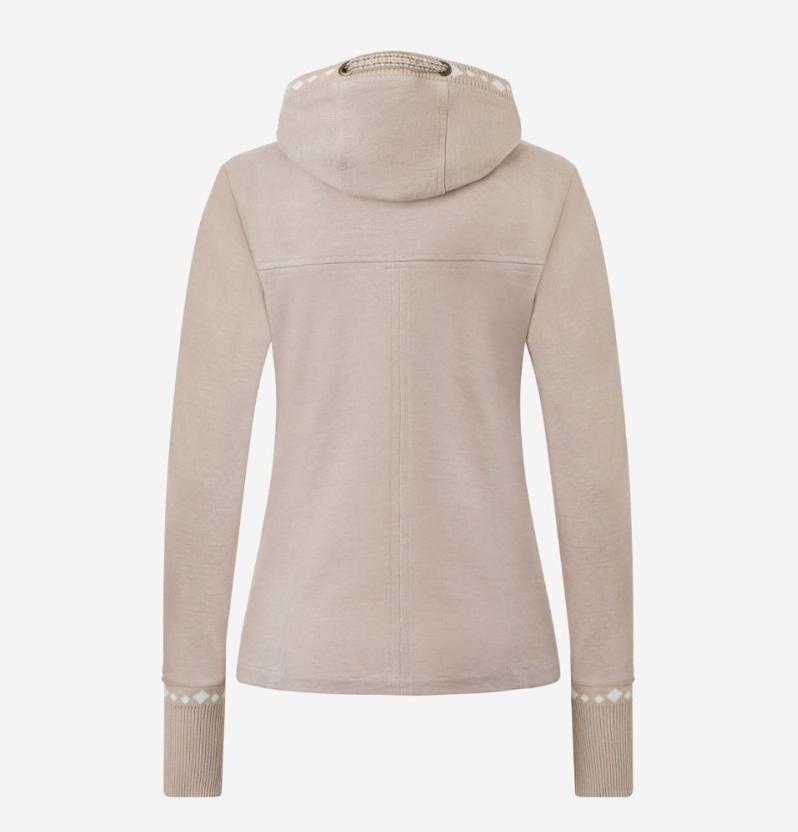 Yoga Sweatjacke sand hinten