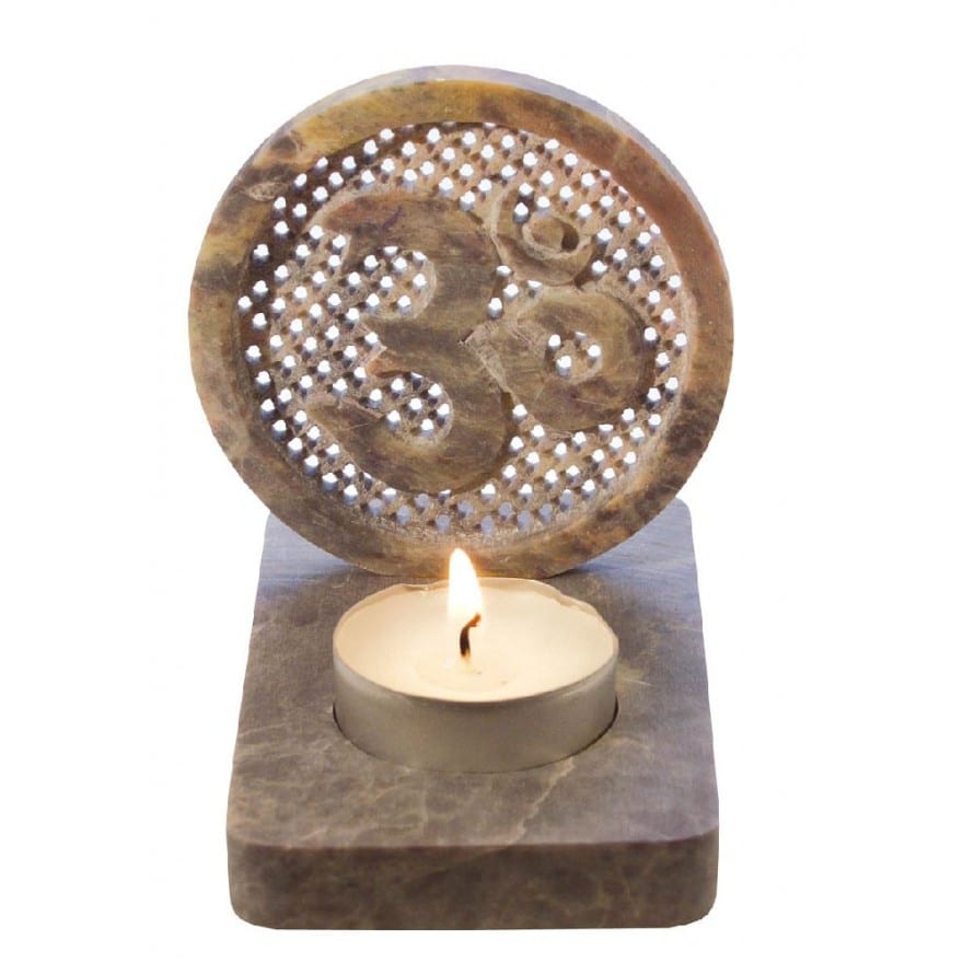 Teelicht Om aus Speckstein