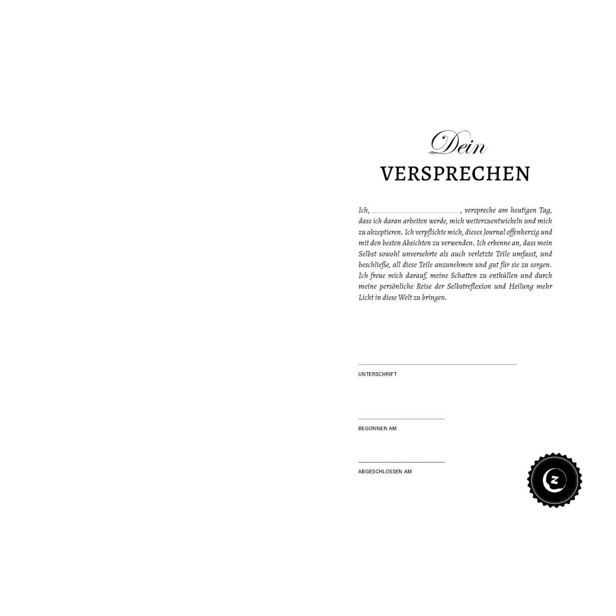 Shadow Work Journal von Keila Shaheen – Seite Dein Versprechen