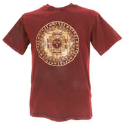 t shirt mandala in rot aus Nepal aus Baumwolle Yoga Shirt