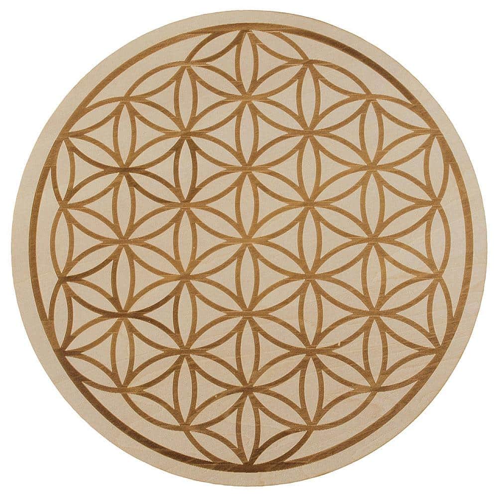 Untersetzer Blume des Lebens Holz