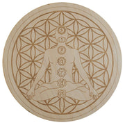Untersetzer Holz Lebensblume Chakra