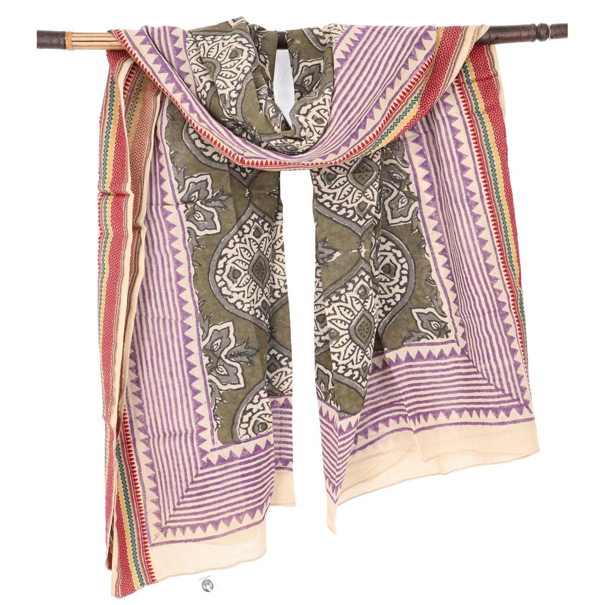Wickeltuch Pareo olive-pink