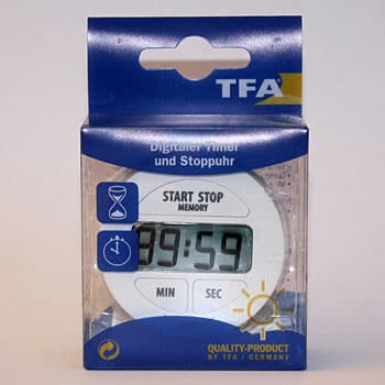 Yoga Meditation Timer und Stoppuhr rund weiss