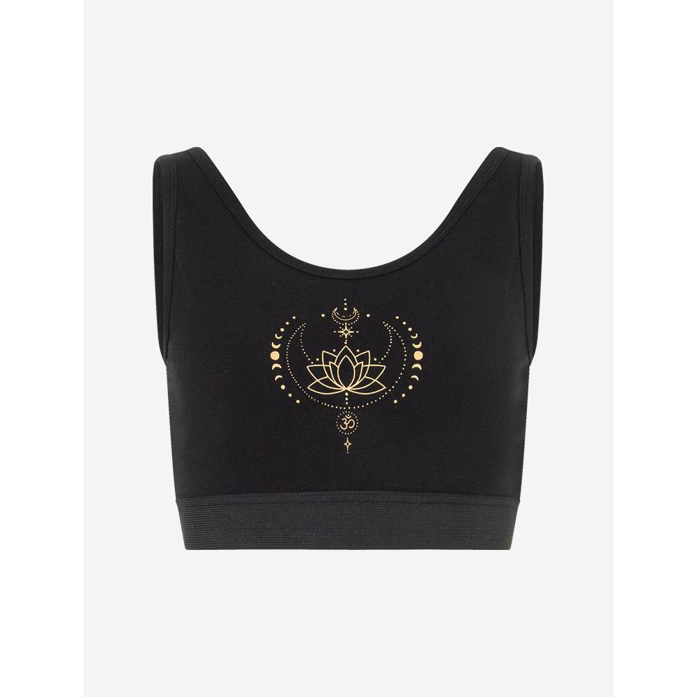 Yoga Bra Padma schwarz Spirit of Om Vorderseite