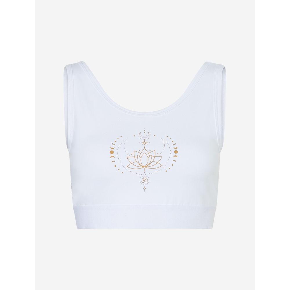 Yoga BH Padma weiss Spirit of Om Vorderseite