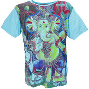 T-Shirt Ganesha blau Vorderseite