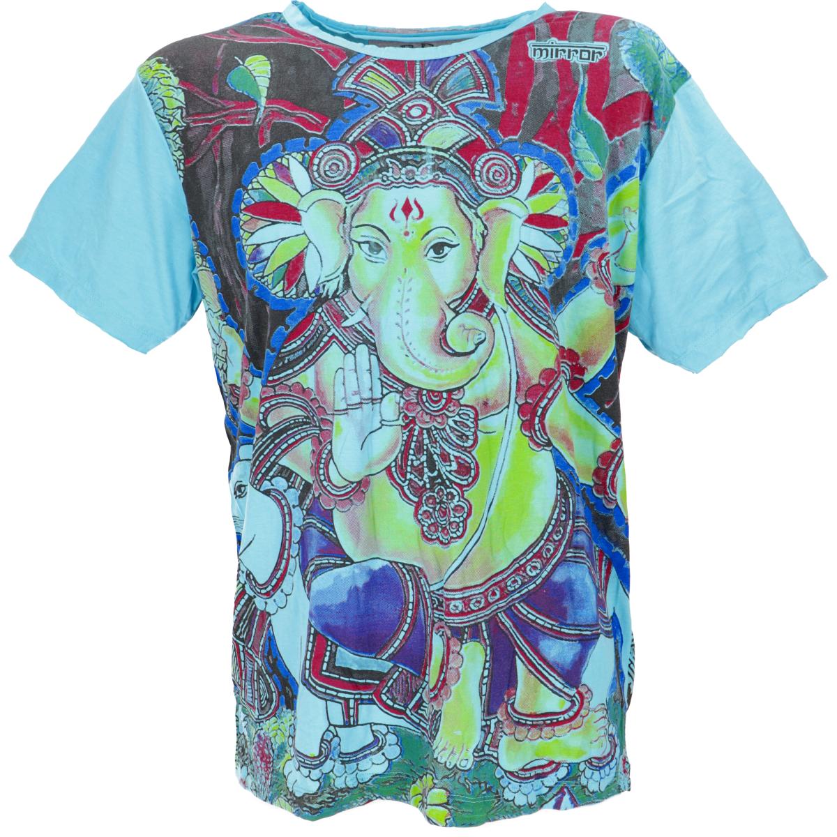 T-Shirt Ganesha blau Vorderseite