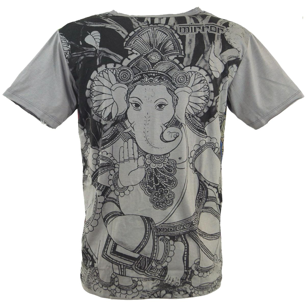 T-Shirt Ganesha grau Rueckseite