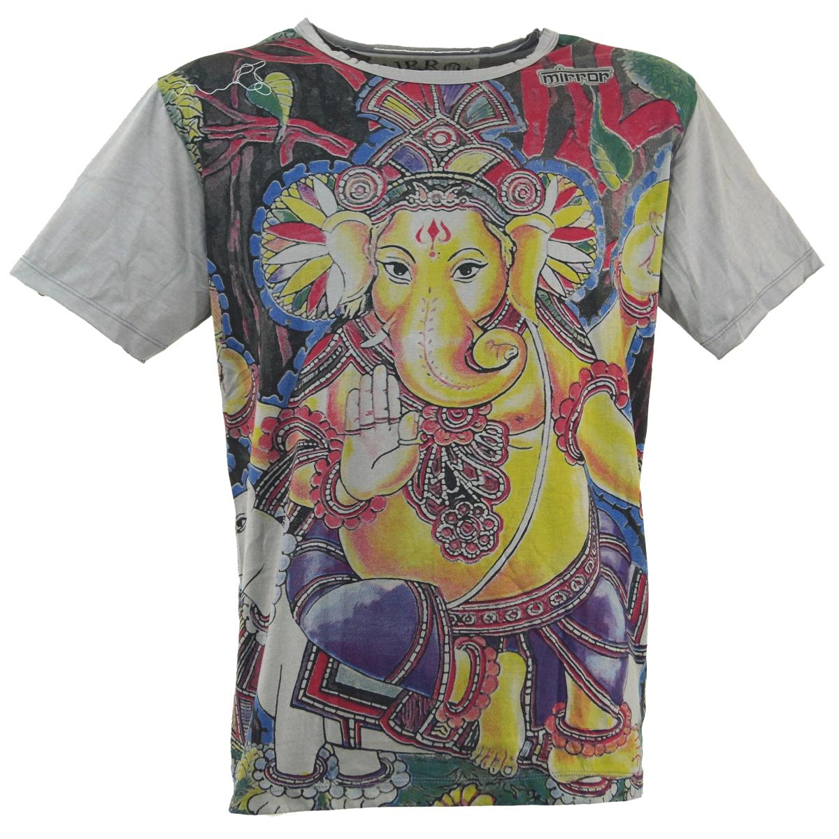 T-Shirt Ganesha grau Vorderseite