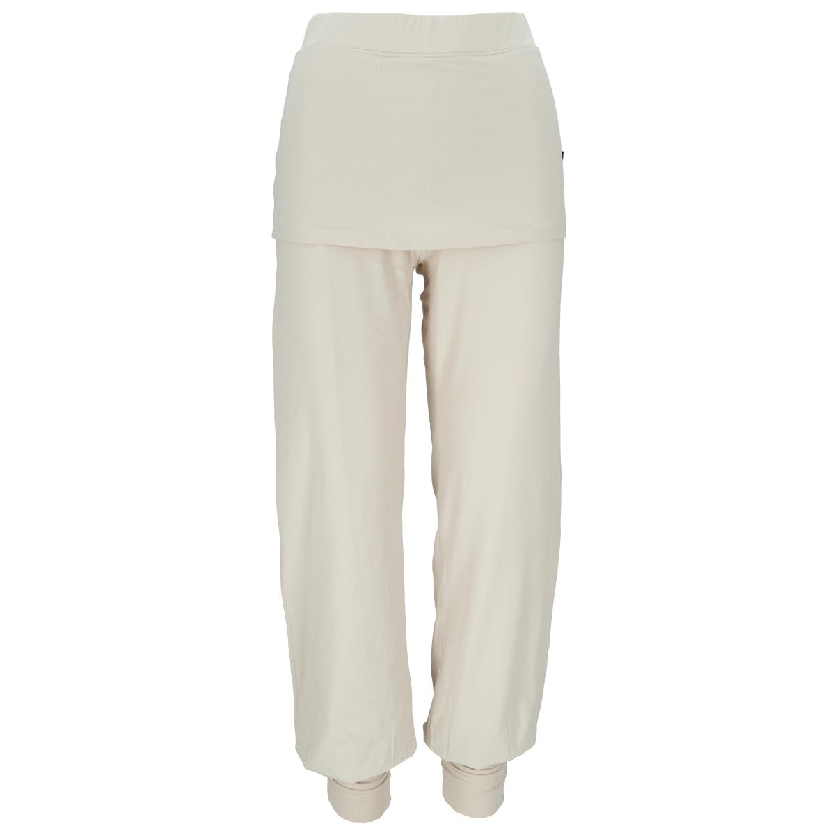 Yogahose mit Rockteil und Stulpen in der Farbe Cremeweiss