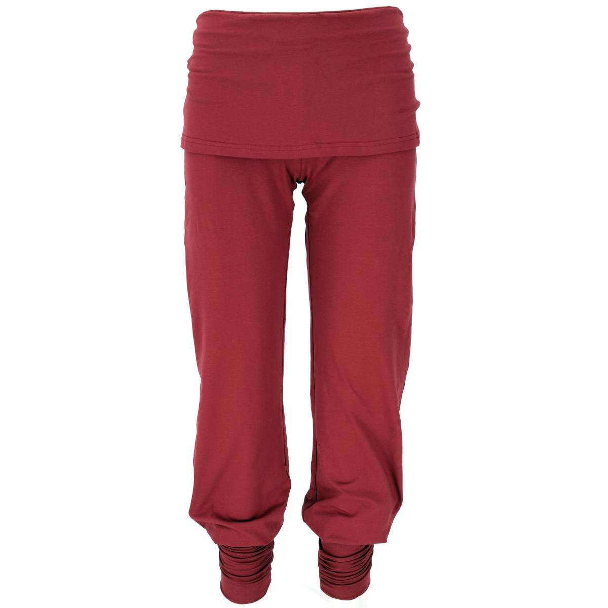 Yogahose mit Rock und Stulpen in der Farbe paprika rot