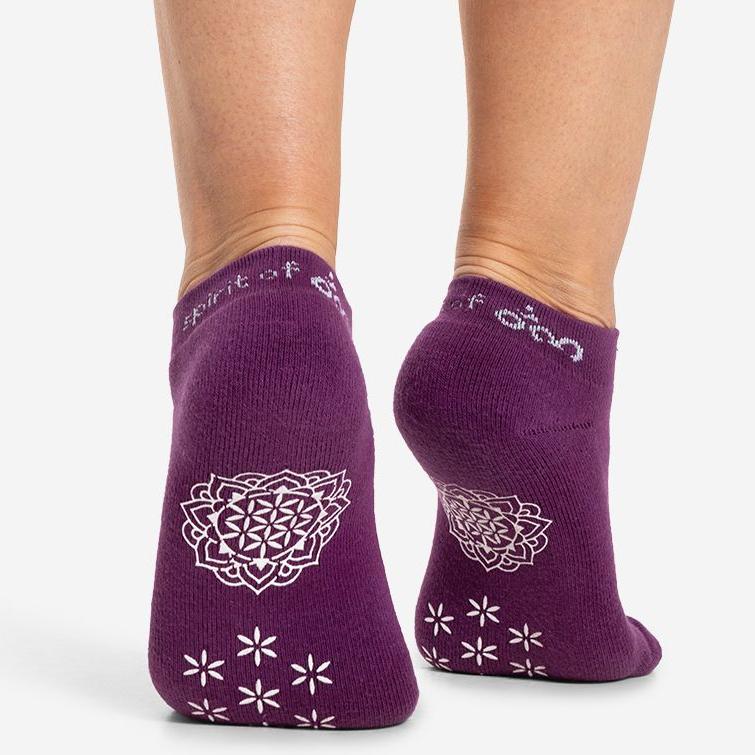 Socken fuer Yoga rutschfest AlayaSol Yogashop viola lila