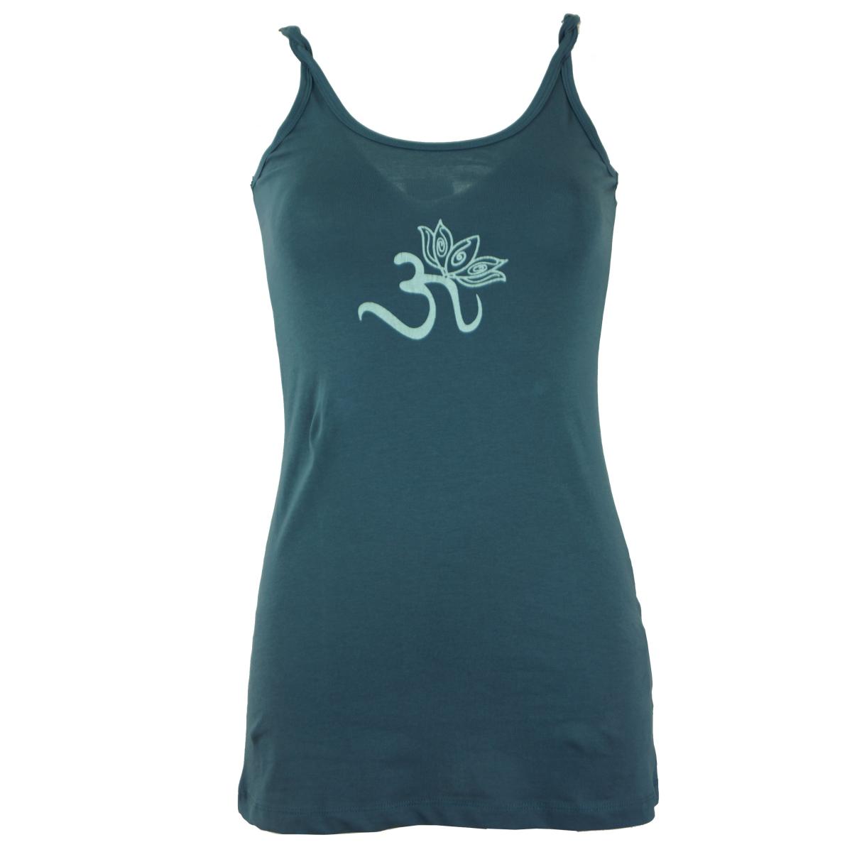 Yogatop Om von Guru in der Farbe taubenblau