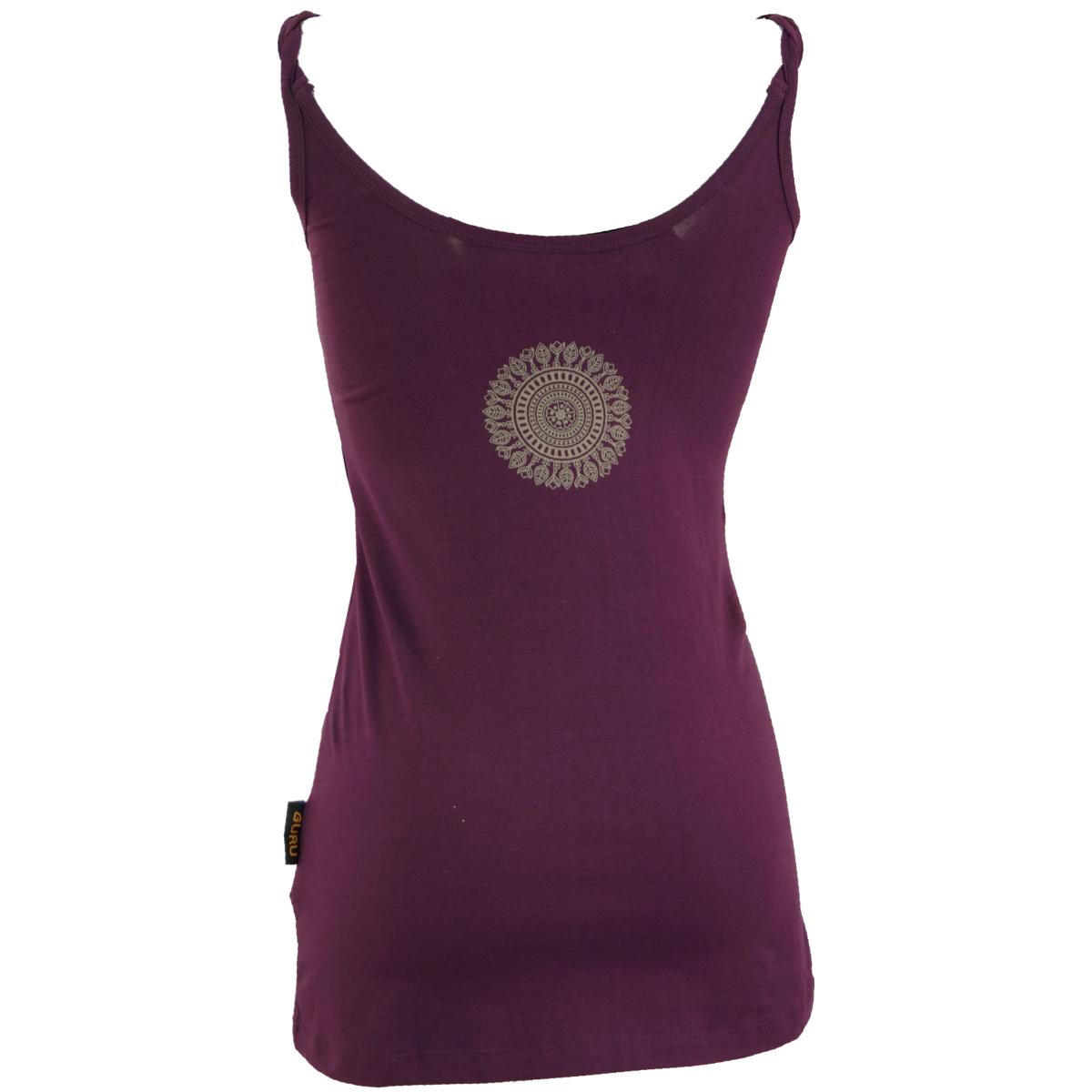 Yogatop Om von Guru in der Farbe plum Rueckseite