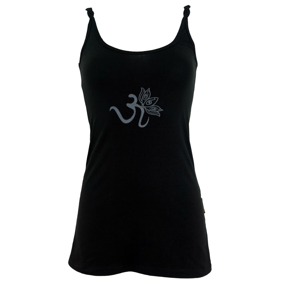 Yoga Top Om von Guru in schwarz Vorderseite