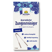 Zungenschaber aus Edelstahl von Govinda für die tägliche Mundpflege