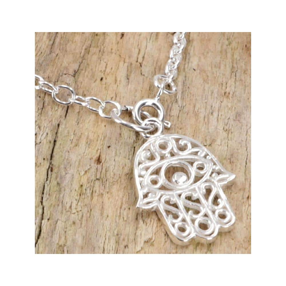 Anhänger 'Hand der Fatima' Silberarmband