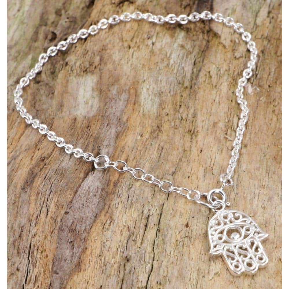 Armband aus Silber mit dem Anhänger 'Hand der Fatima'