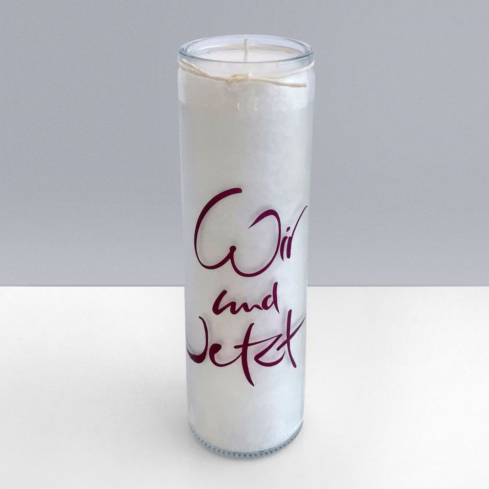 Sign Kerze 'Wir und Jetzt'