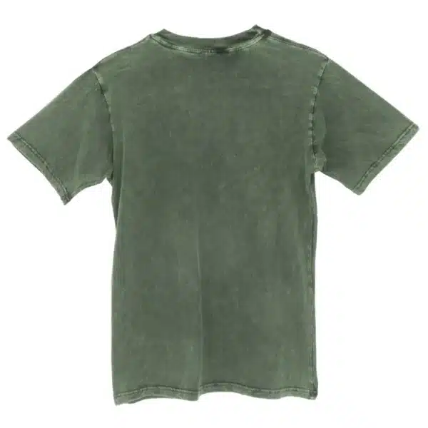 Shirt Yoga für Herren mit Mandala Print in stonewash grün aus Baumwolle Rueckseite