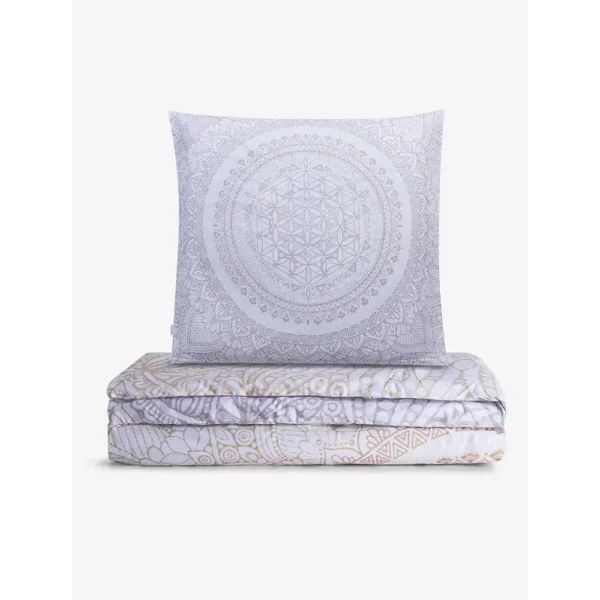 Bettwaesche gold silber Mandala Blume des Lebens von Spirit of Om