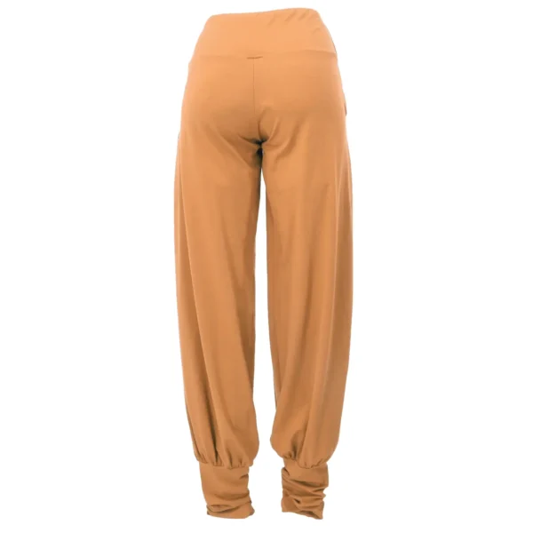 Yogahose mit hohem Bund, Stulpen und Taschen in der Farbe Curry