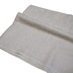 Meditationstuch Meditationsschal zart gemustert in beige ohne Fransen