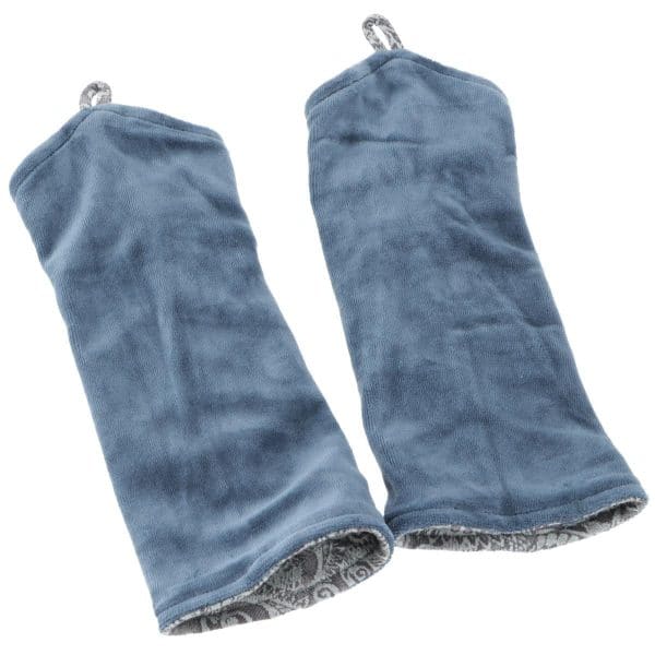 Wendestulpen mit Paisley und Samt in grau blau