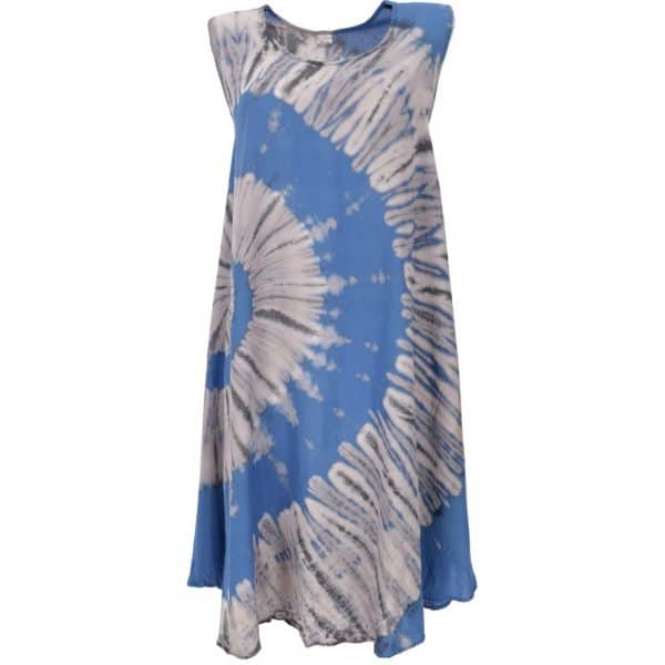 Sommerkleid im Batik Look blau
