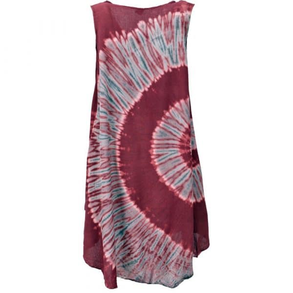 Strandkleid Batik bordeaux Rückseite
