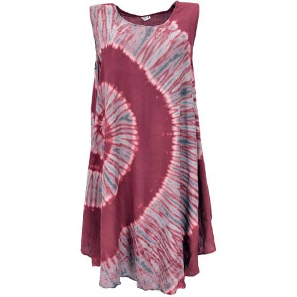 Strandkleid Batik bordeaux