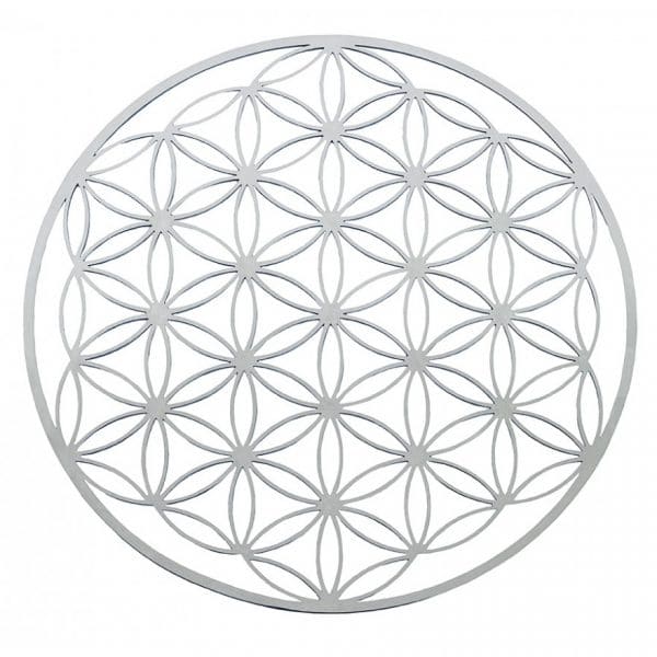 Lebensblume Ornament aus Edelstahl 12cm